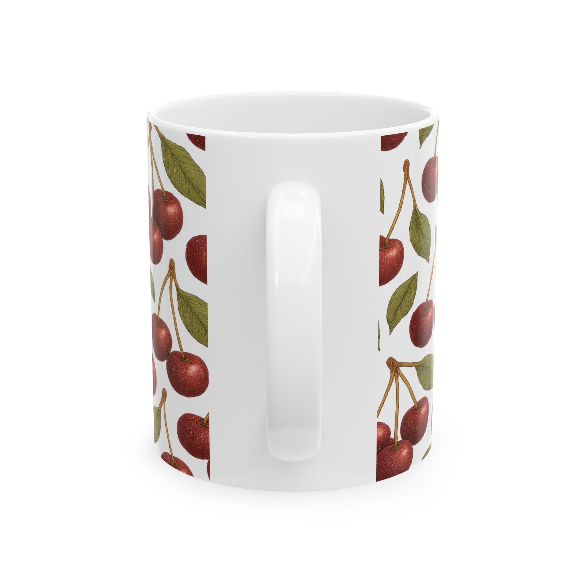 Botanical Cherries Full Wrap Coffee Mug | Fruit Gift | Ceramic Mug