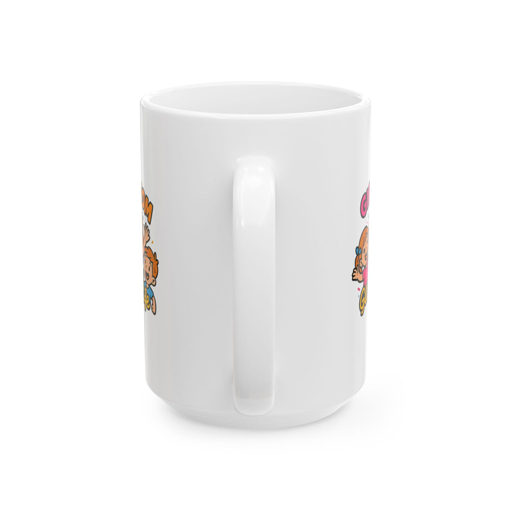 Girl Mom Hair Bows And Chaos Coffee Mug | Funny Girl Mom Gift | Ceramic Mug