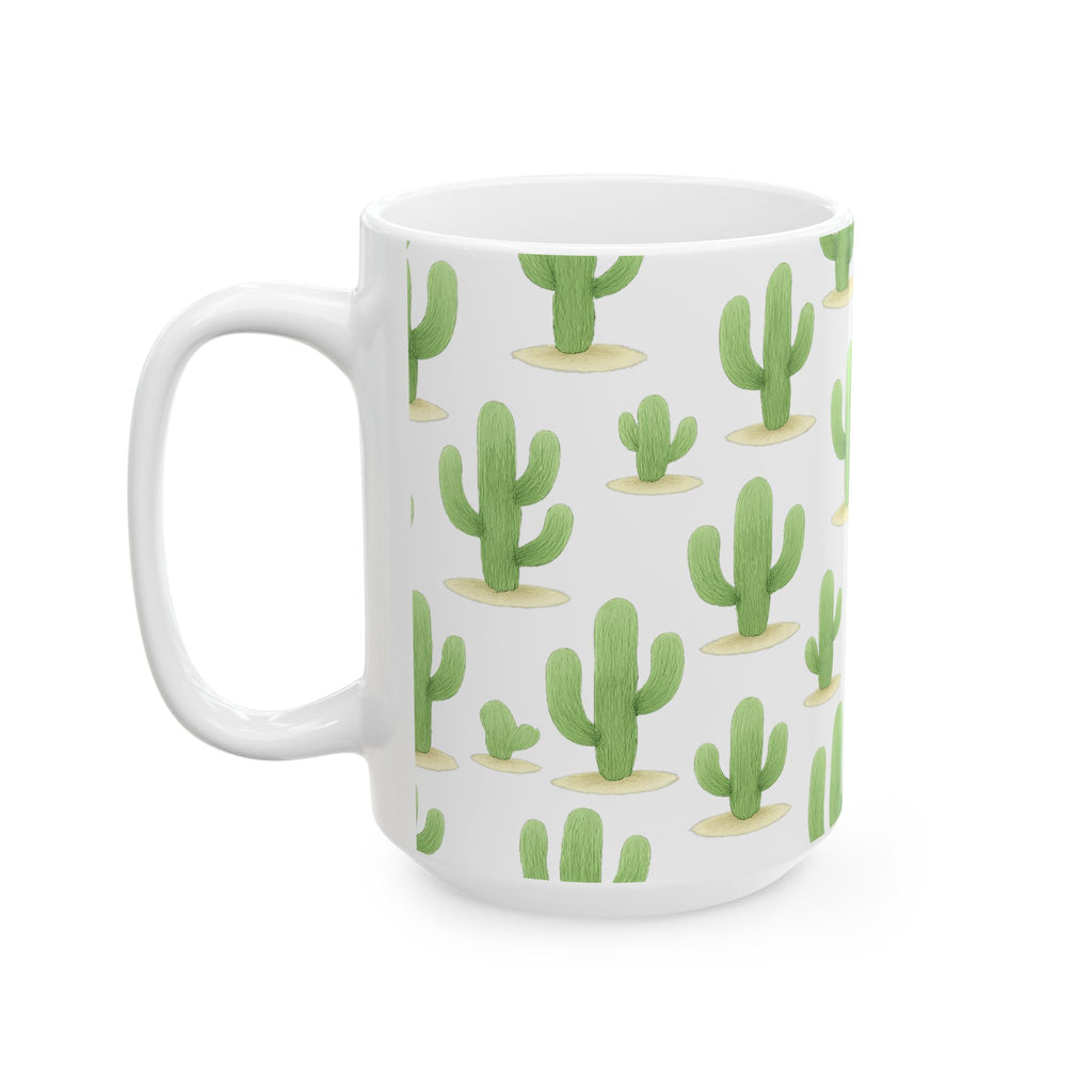 Watercolor Saguaro Cactus Desert Full Wrap Coffee Mug | Cactus Gift | Ceramic Mug