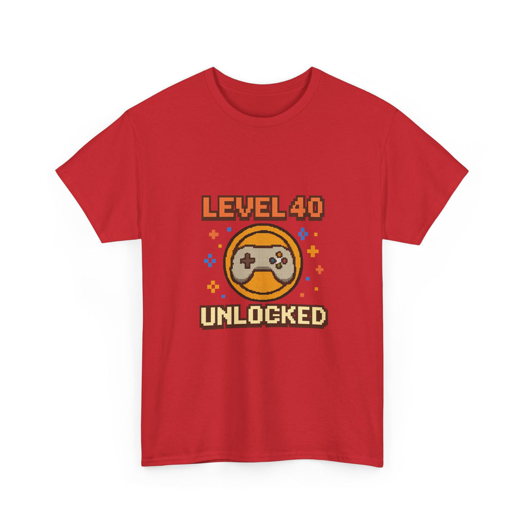 Level 40 Unlocked Birthday Gaming T-Shirt | Gamer Gift | Graphic Tee