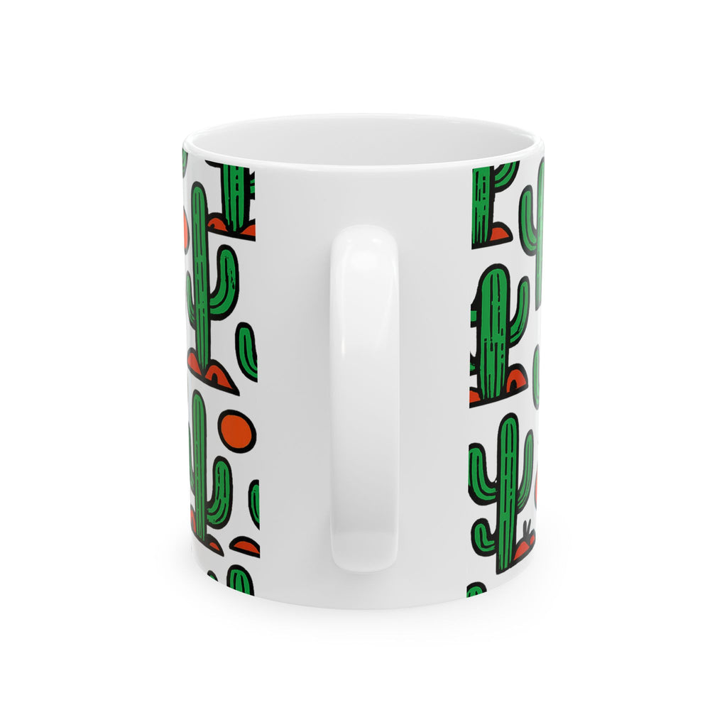 Bold Saguaro Cactus Desert Full Wrap Coffee Mug | Cactus Gift | Ceramic Mug