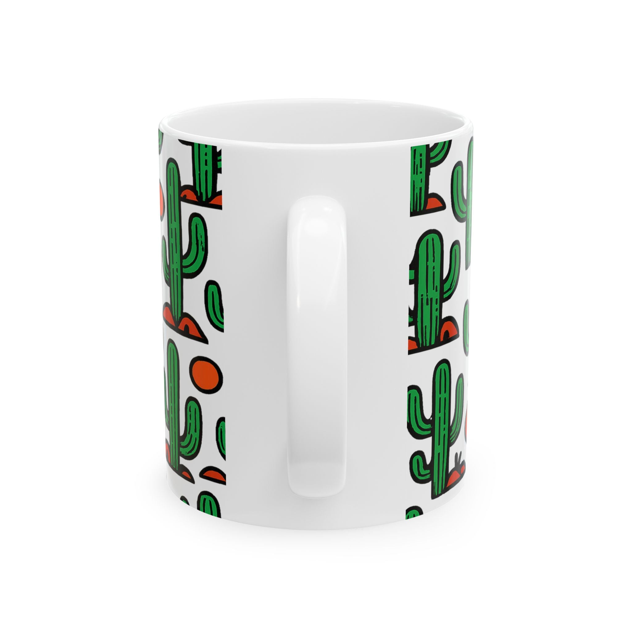 Bold Saguaro Cactus Desert Full Wrap Coffee Mug | Cactus Gift | Ceramic Mug