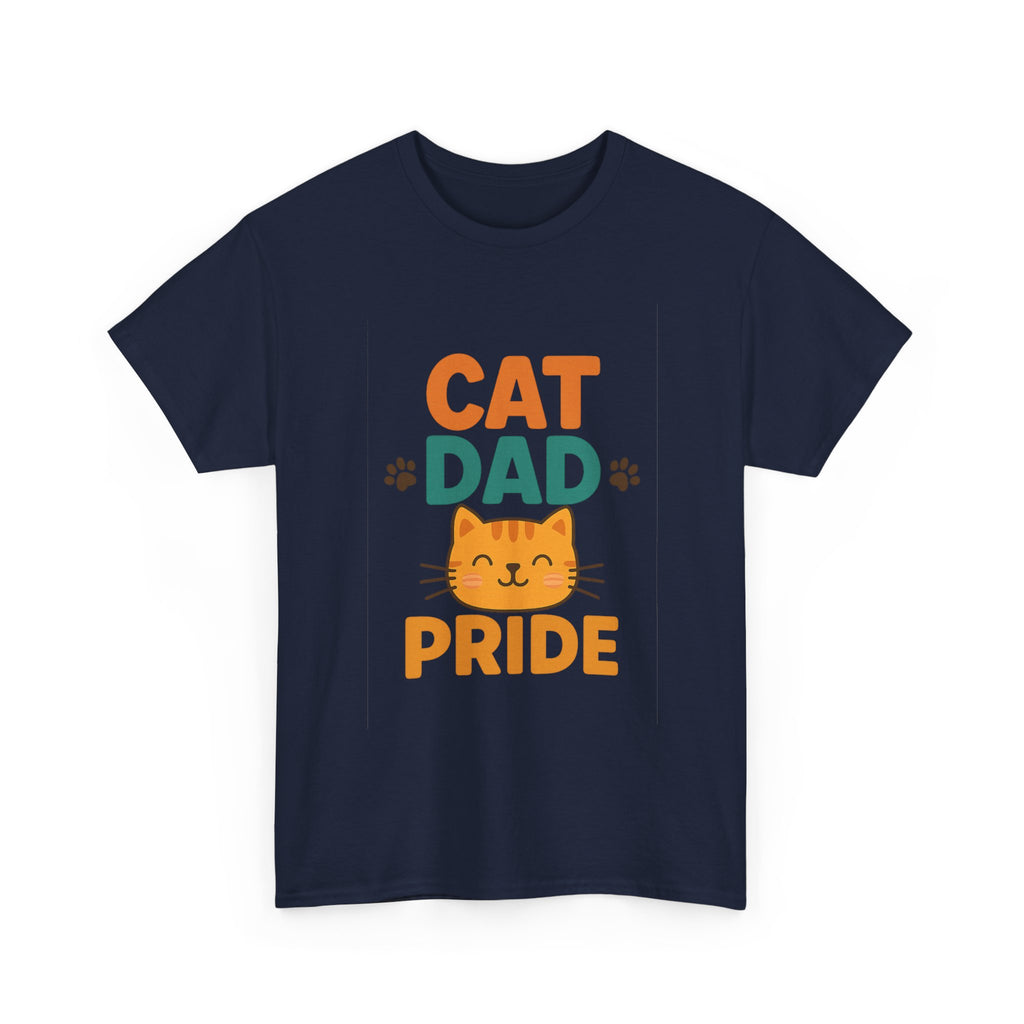 Cat Dad Fueled By Coffee T-Shirt | Funny Cat Gift | Graphic Tee