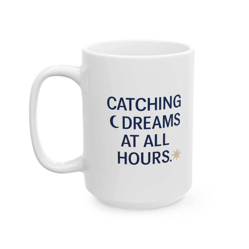 Nurse Midwife Catching Dreams At All Hours Coffee Mug | Cat Lover Gift | Ceramic Mug