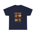 Quilting Grandma Piecing Together The Family T-Shirt | Gift for Grandma | Graphic Tee