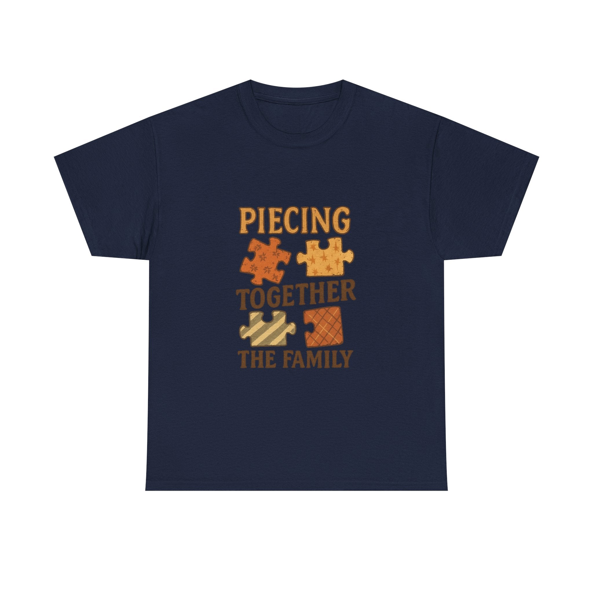 Quilting Grandma Piecing Together The Family T-Shirt | Gift for Grandma | Graphic Tee