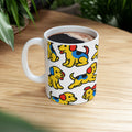 Bold Playful Puppies Full Wrap Coffee Mug | Dogs Gift | Ceramic Mug