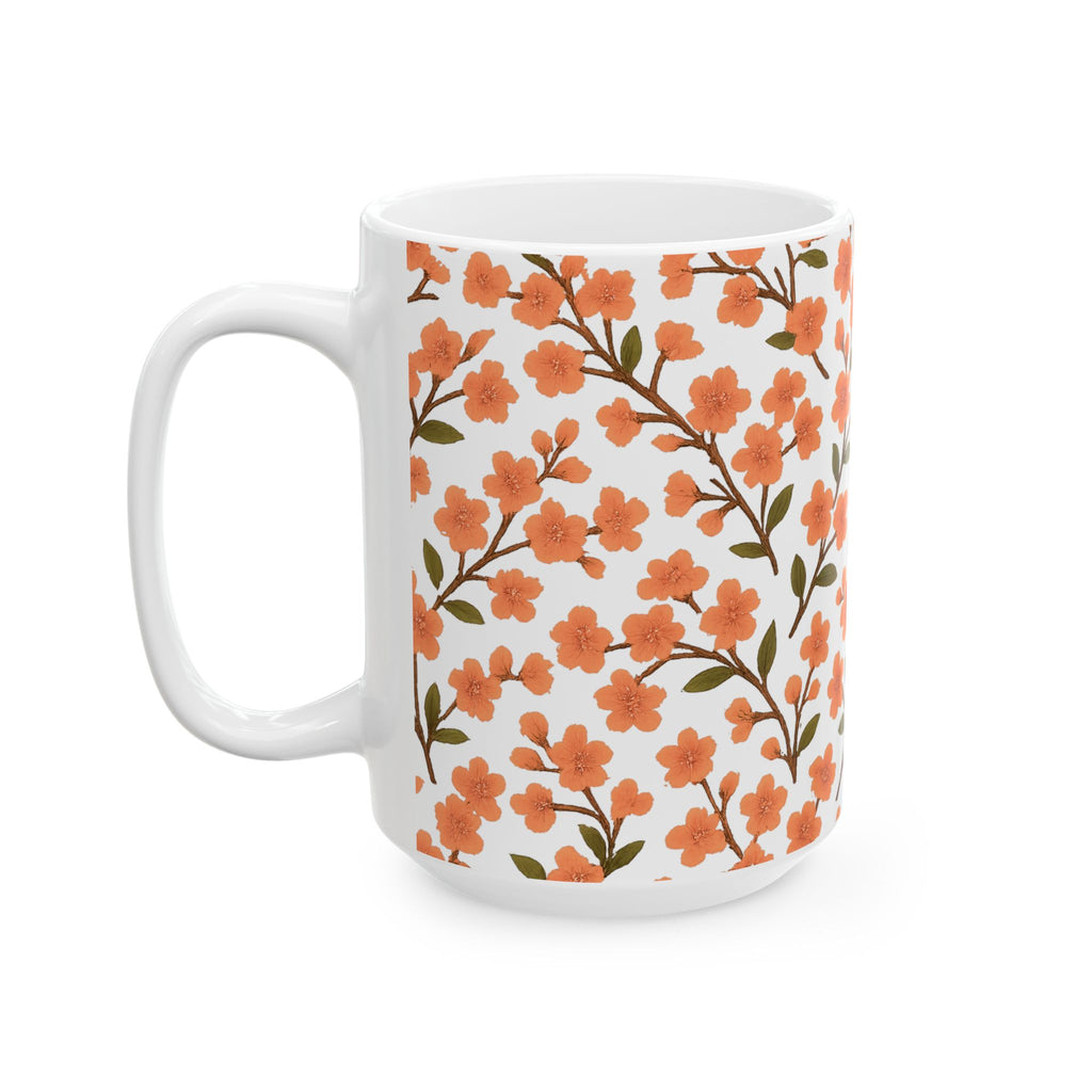 Cherry Blossom Branches Full Wrap Coffee Mug | Flowers Lover Gift | Ceramic Mug
