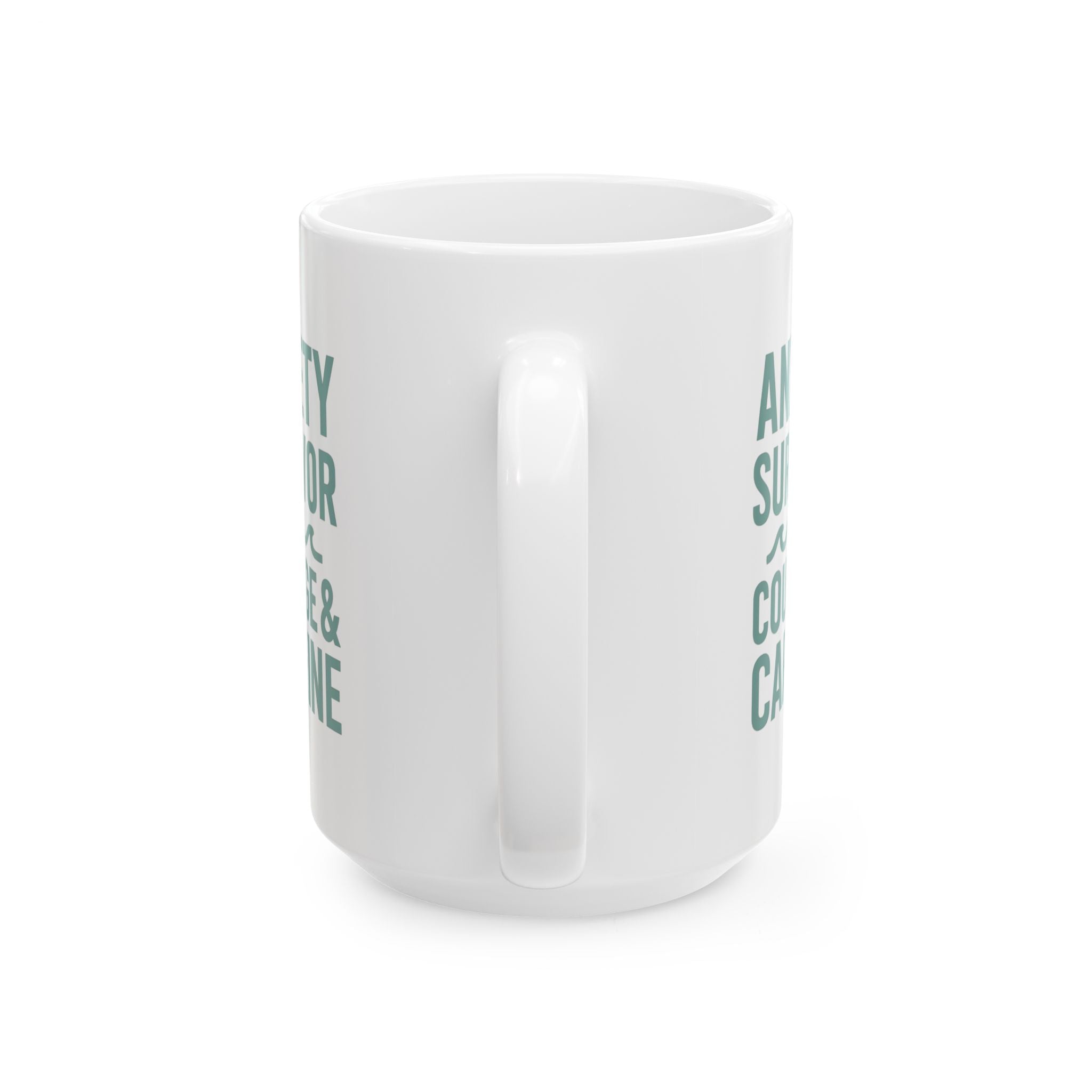 Anxiety Survivor Fueled By Courage And Caffeine Coffee Mug | Unique Gift | Ceramic Mug