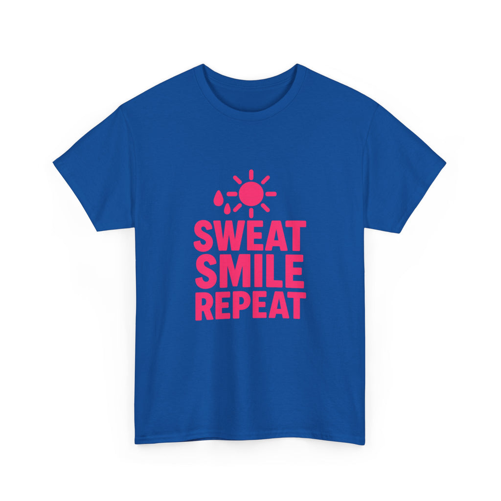 Fitness Lover Sweat Smile Repeat T-Shirt | Unique Gift | Graphic Tee