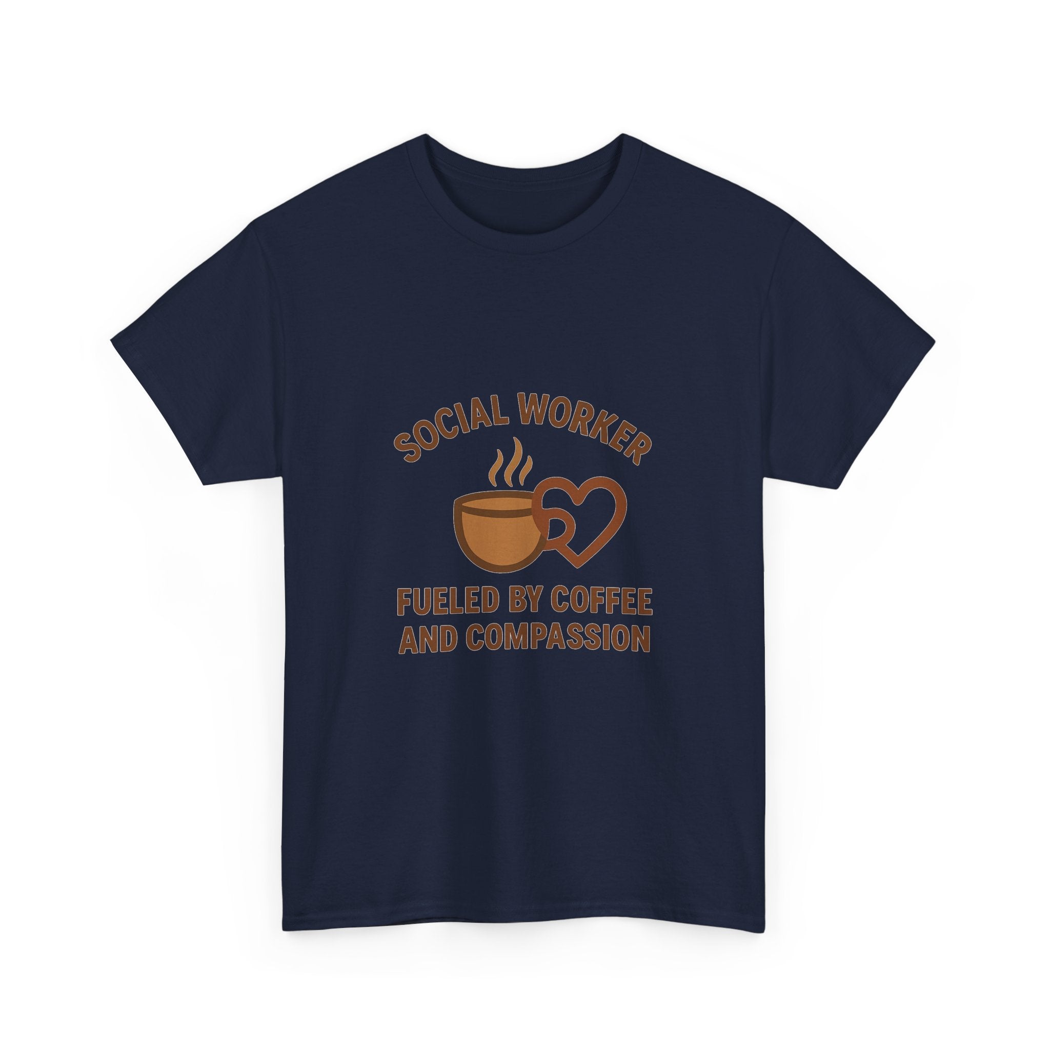 Social Worker Fueled By Coffee And Compassion T-Shirt | Coffee Lover Gift | Graphic Tee