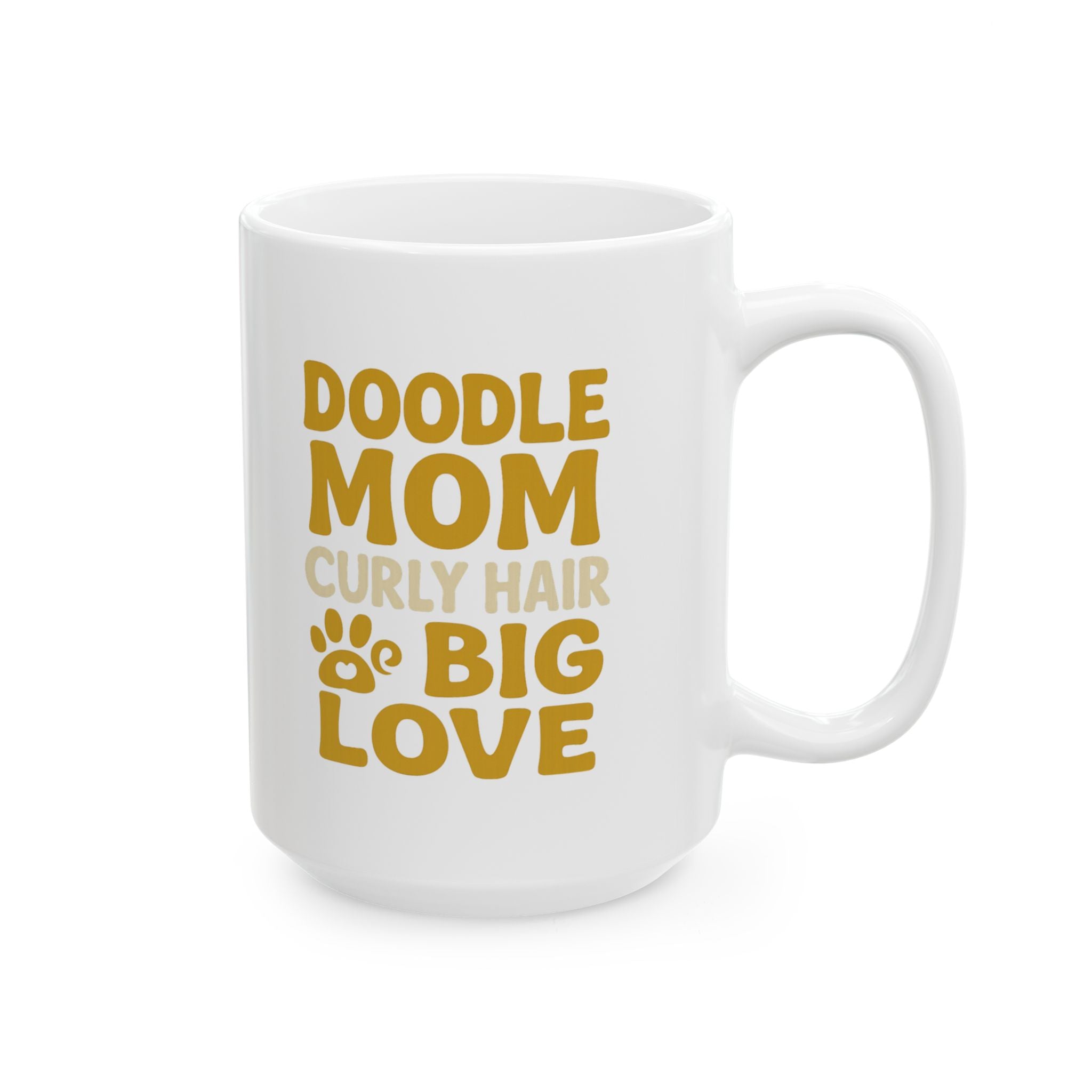 Doodle Mom Curly Hair Big Personality Coffee Mug | Gift for Mom | Ceramic Mug
