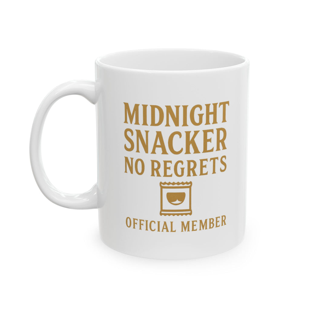 Midnight Snacker No Regrets Official Member Coffee Mug | Unique Gift | Ceramic Mug