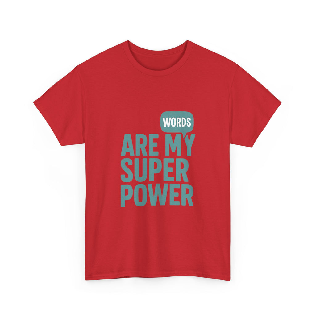 Speech Therapist Words Are My Superpower T-Shirt | Unique Gift | Graphic Tee