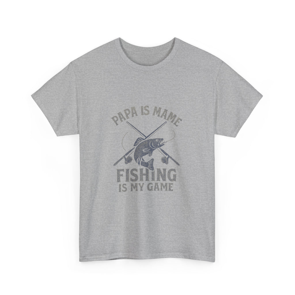 Papa Is My Name Fishing Is My Game T-Shirt | Fishing Lover Gift | Graphic Tee