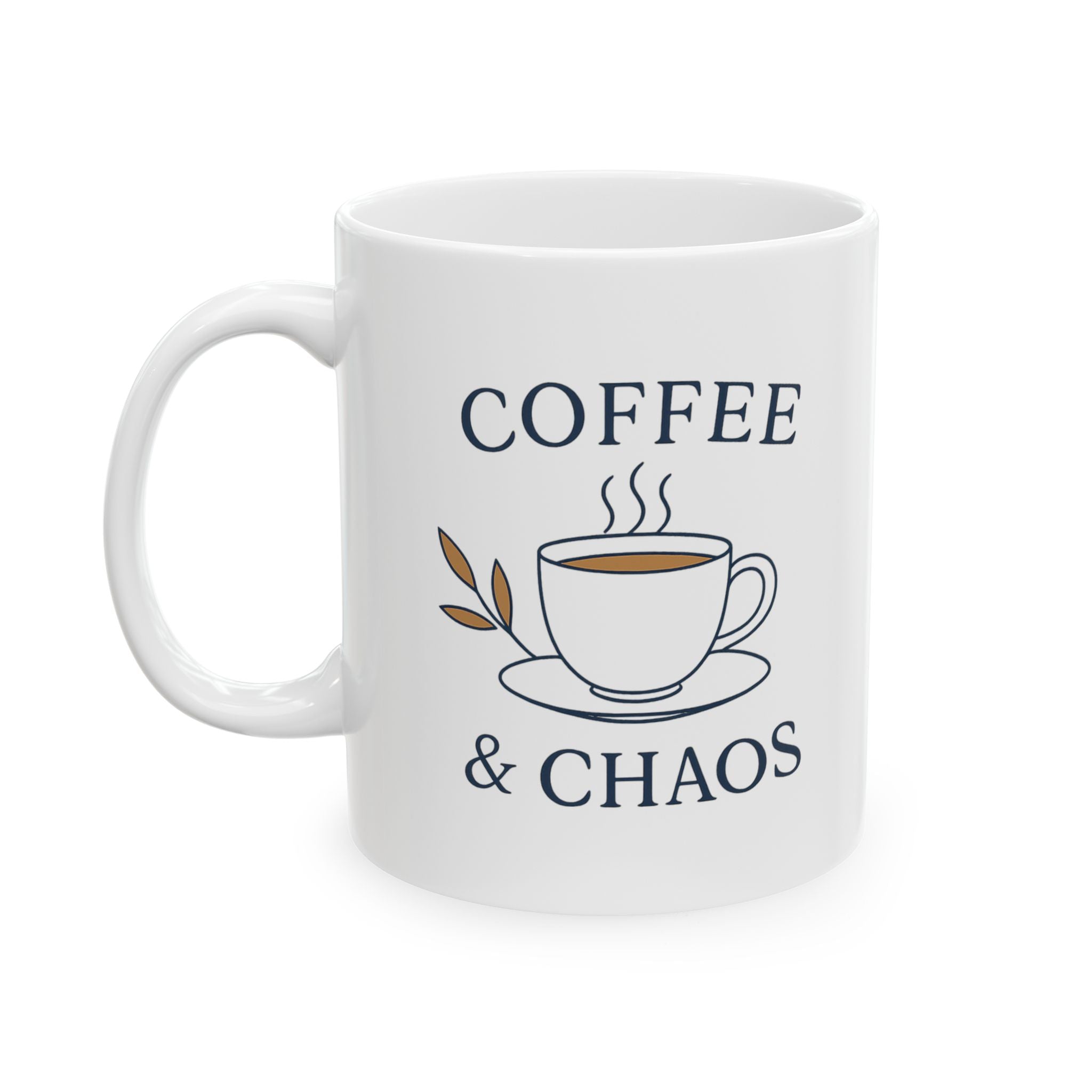 Coffee And Chaos That Is The Plan Coffee Mug | Funny Chaos Gift | Ceramic Mug