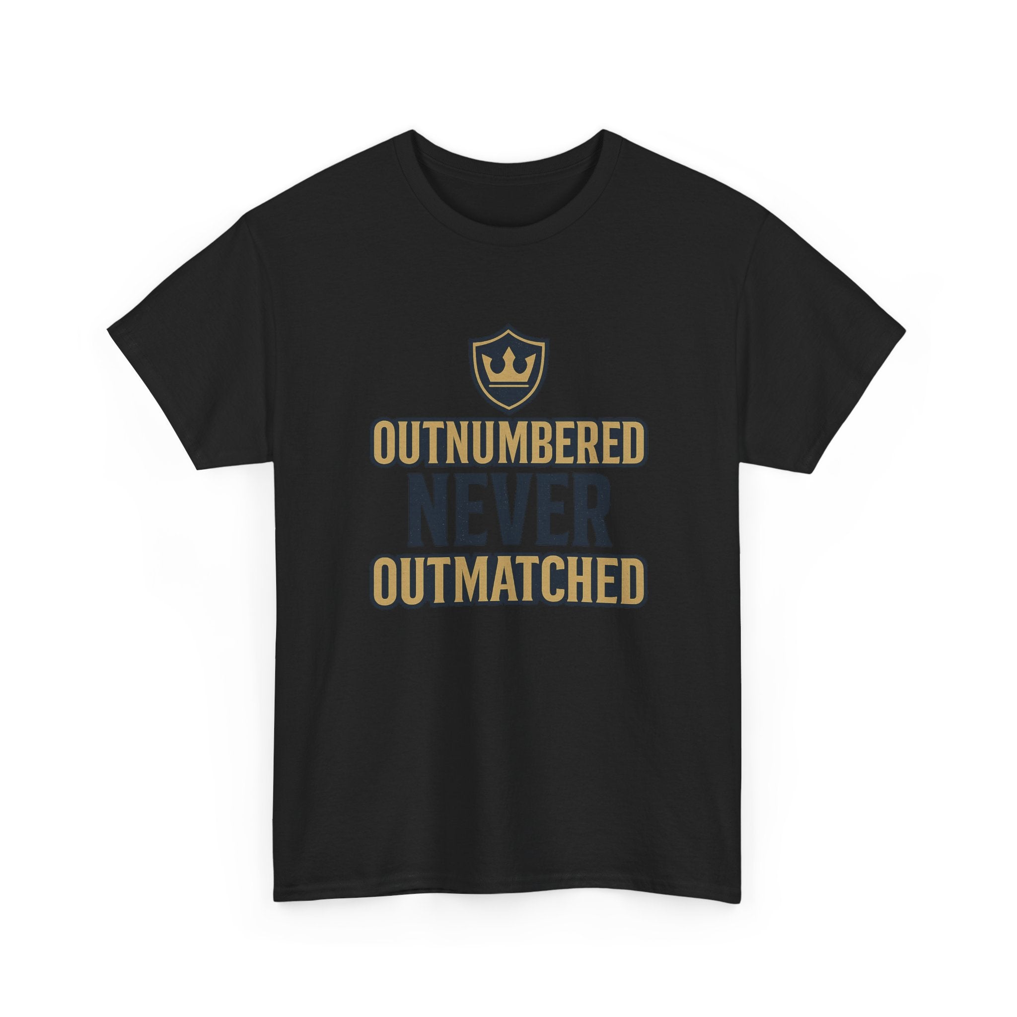 Dad of Girls Outnumbered Never Outmatched T-Shirt | Gift for Dad | Graphic Tee