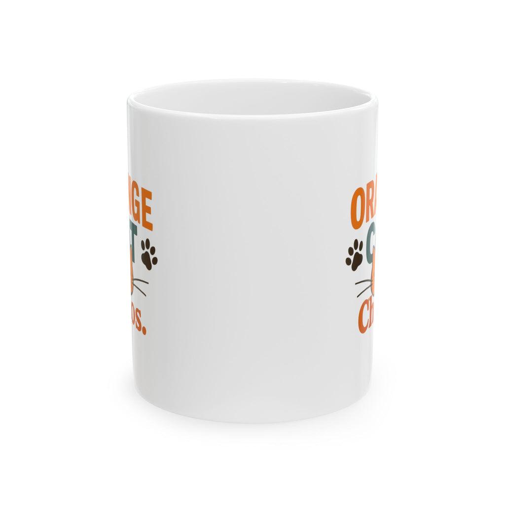 Orange Cat Owner Know The Chaos Coffee Mug | Funny Cat Gift | Ceramic Mug