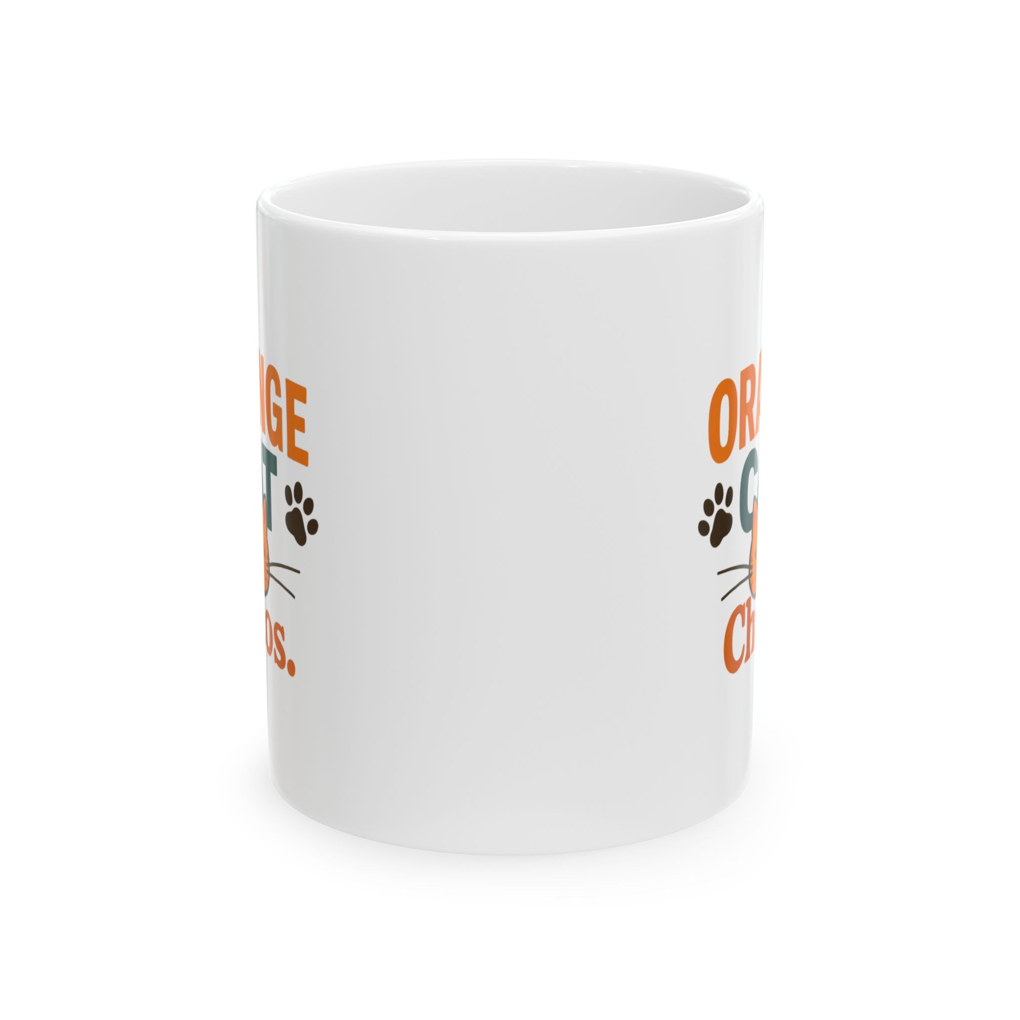 Orange Cat Owner Know The Chaos Coffee Mug | Funny Cat Gift | Ceramic Mug