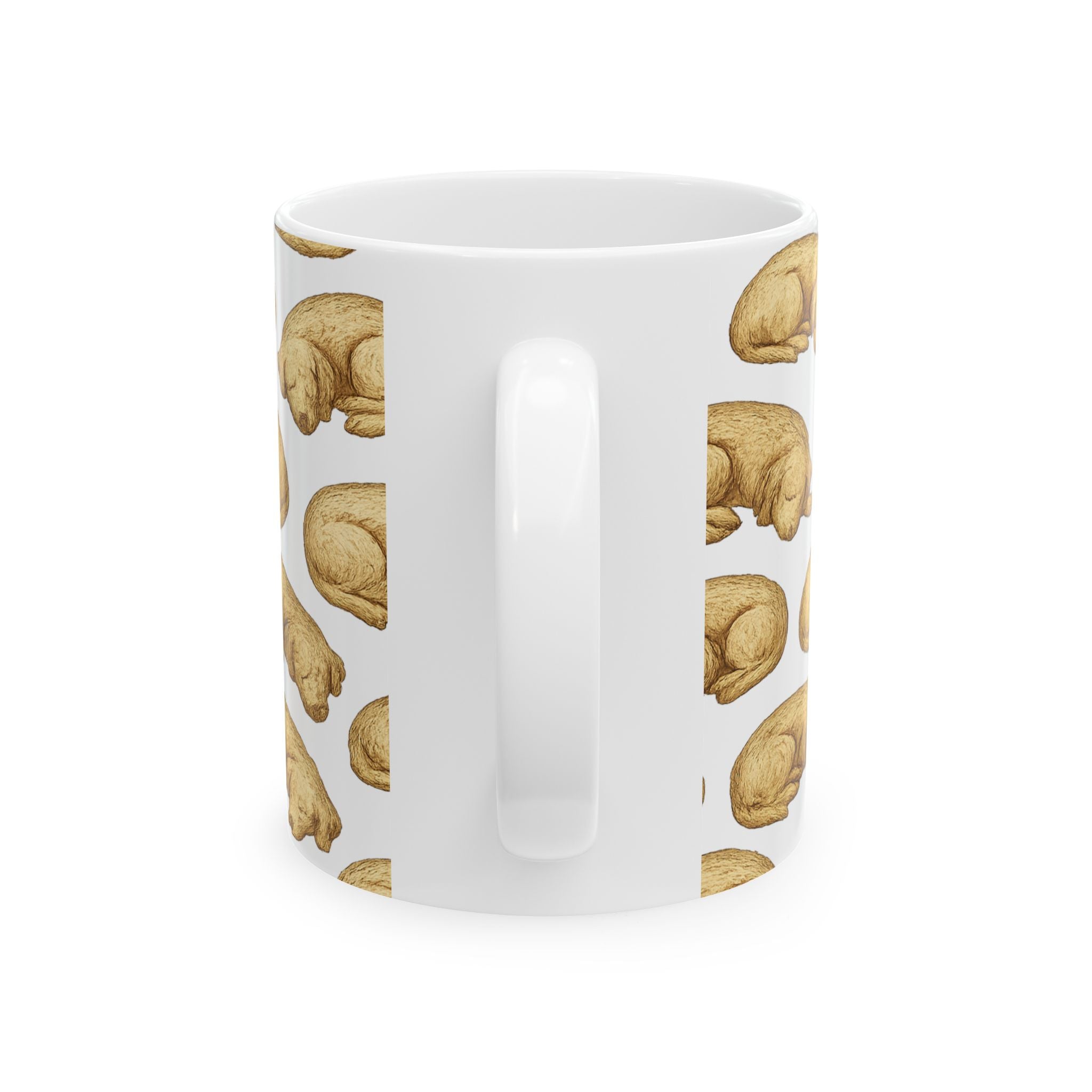 Vintage Sleeping Dogs Full Wrap Coffee Mug | Dogs Gift | Ceramic Mug