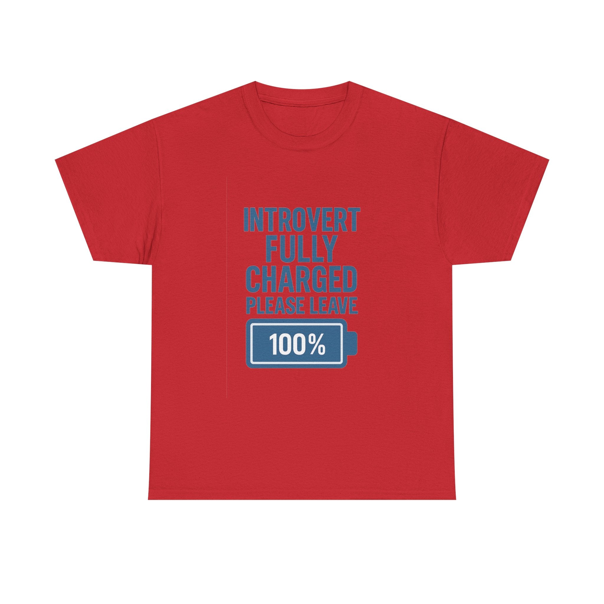 Introvert Fully Charged Please Leave T-Shirt | Unique Gift | Graphic Tee