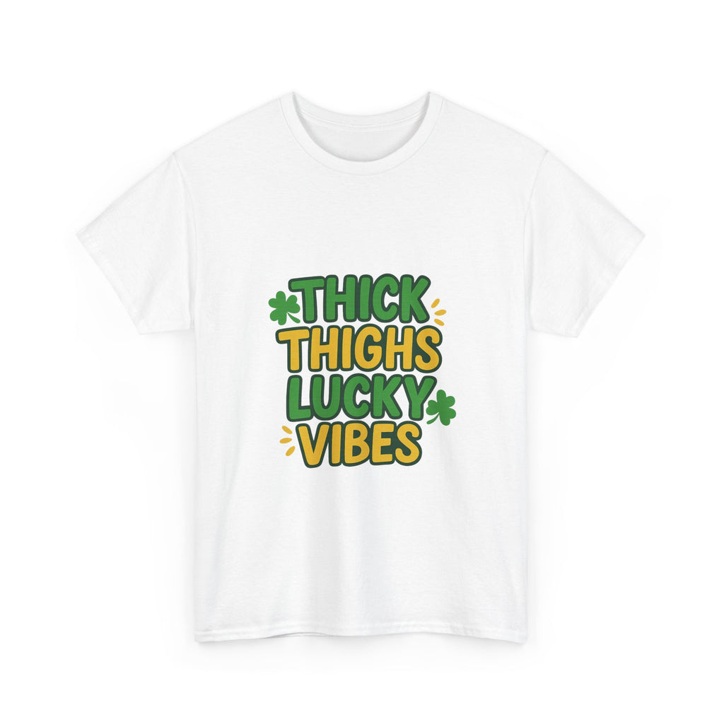 Thick Thighs Lucky Vibes St Patricks T-Shirt | Unique Gift | Graphic Tee