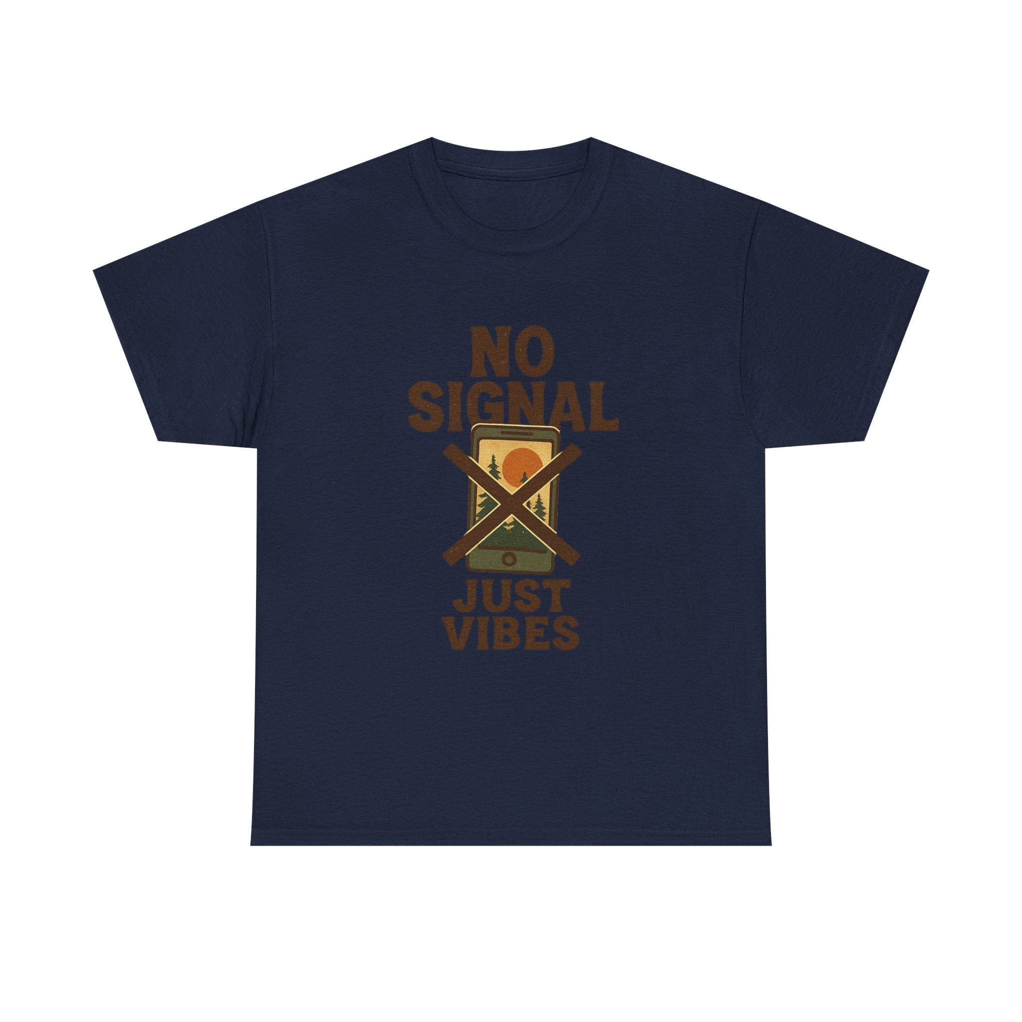 Off Grid Living No Signal Just Vibes T-Shirt | Unique Gift | Graphic Tee