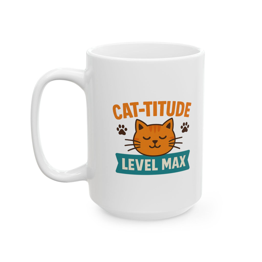 Resting Cat Face On Point Coffee Mug | Funny Cat Humor | Ceramic Mug