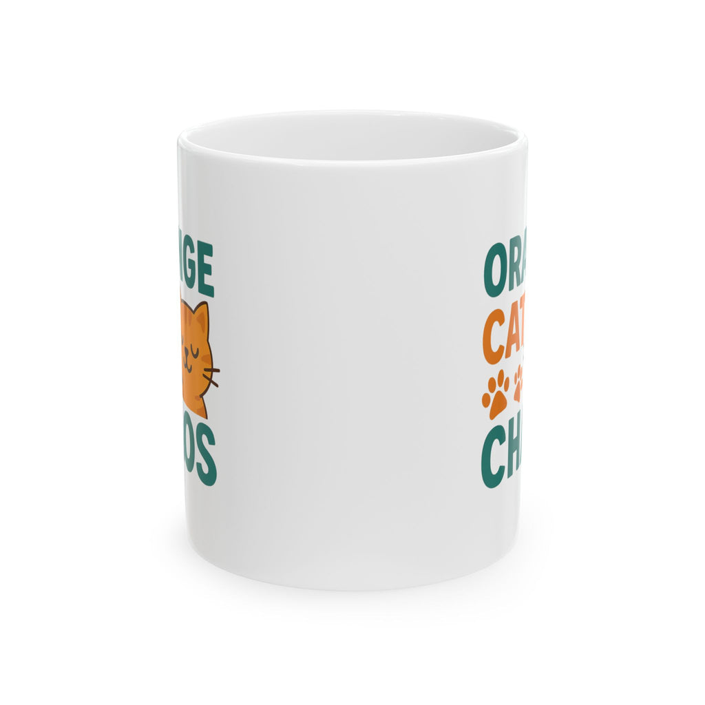 Orange Cats Choose Chaos Coffee Mug | Funny Cat Gift | Ceramic Mug