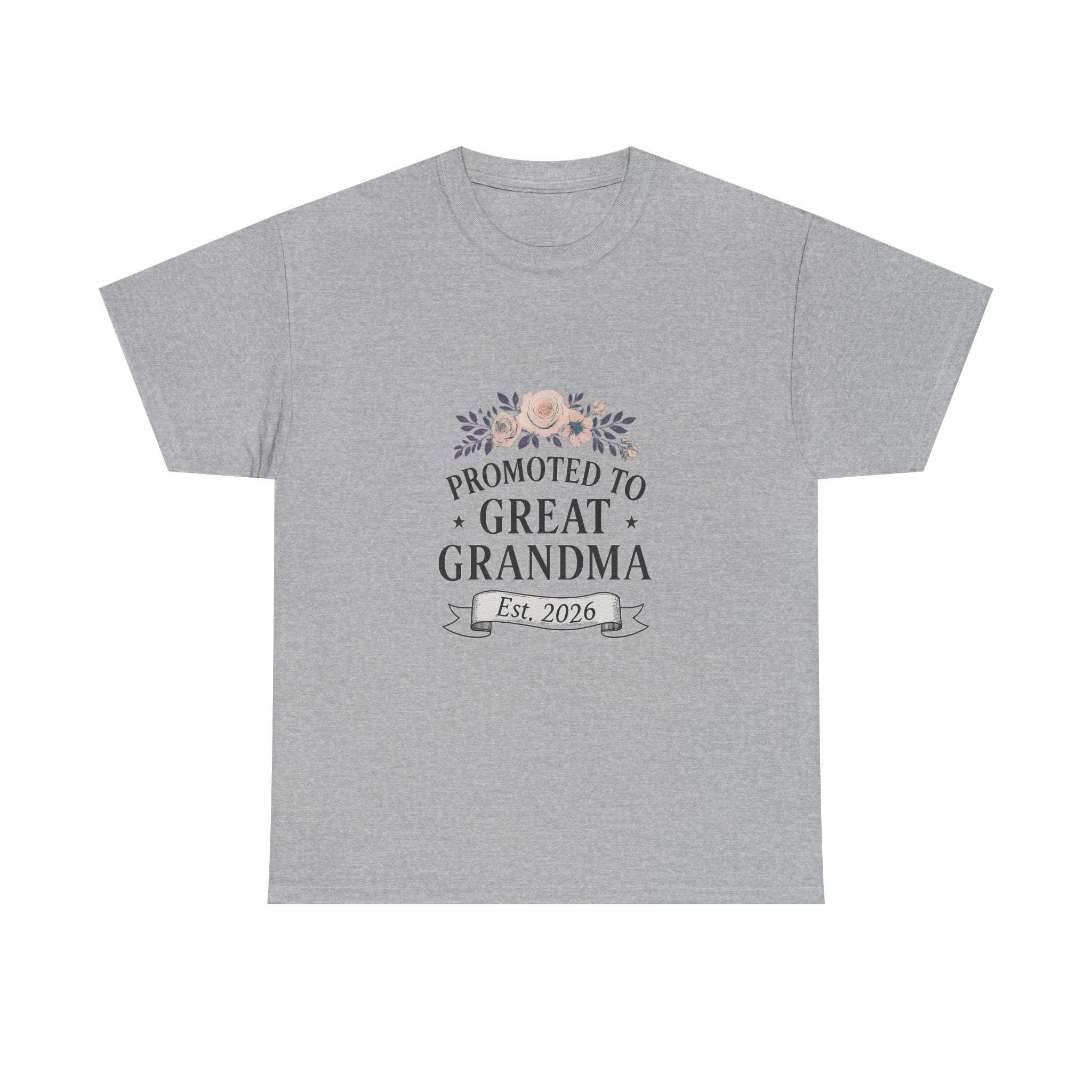 Promoted To Great Grandma Est 2026 T-Shirt | Gift for Grandma | Graphic Tee