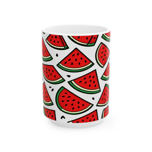 Bold Watermelon Slices Full Wrap Coffee Mug | Fruit Gift | Ceramic Mug