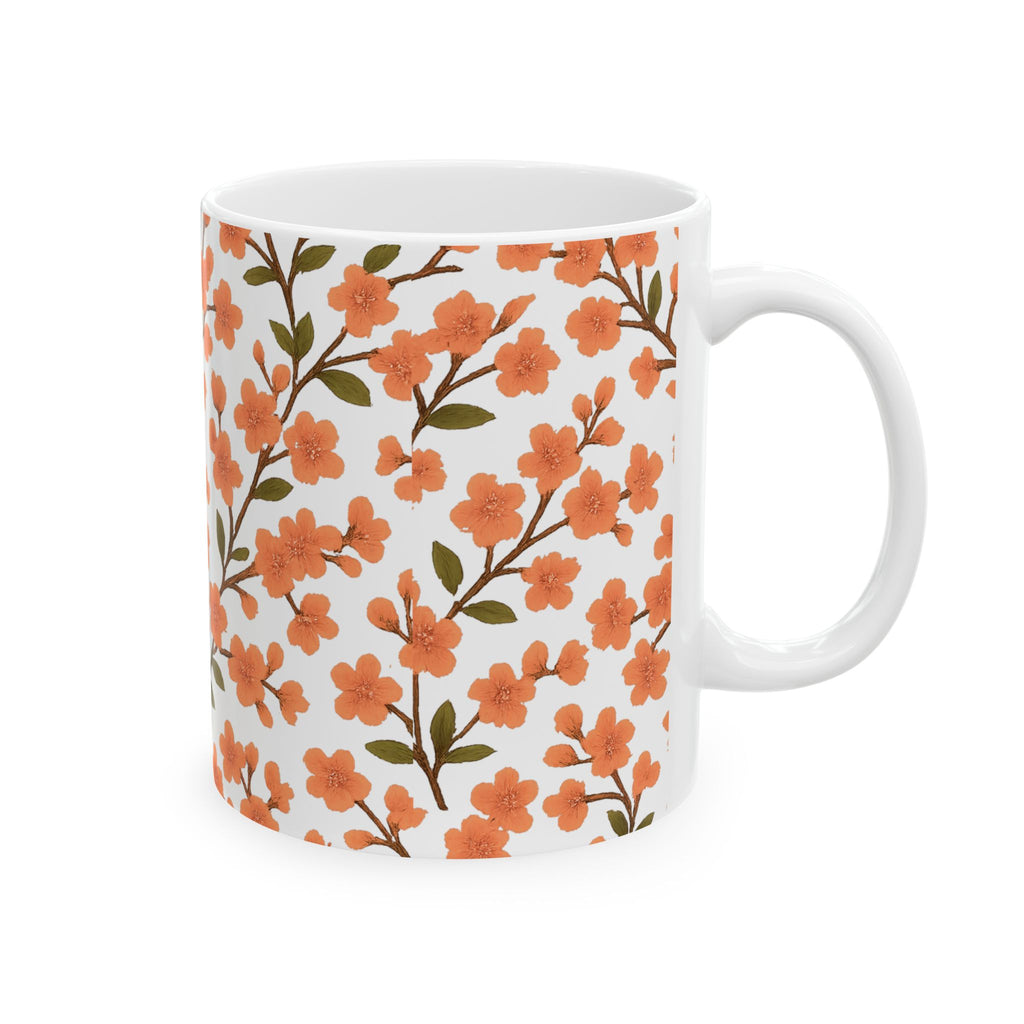Cherry Blossom Branches Full Wrap Coffee Mug | Flowers Lover Gift | Ceramic Mug