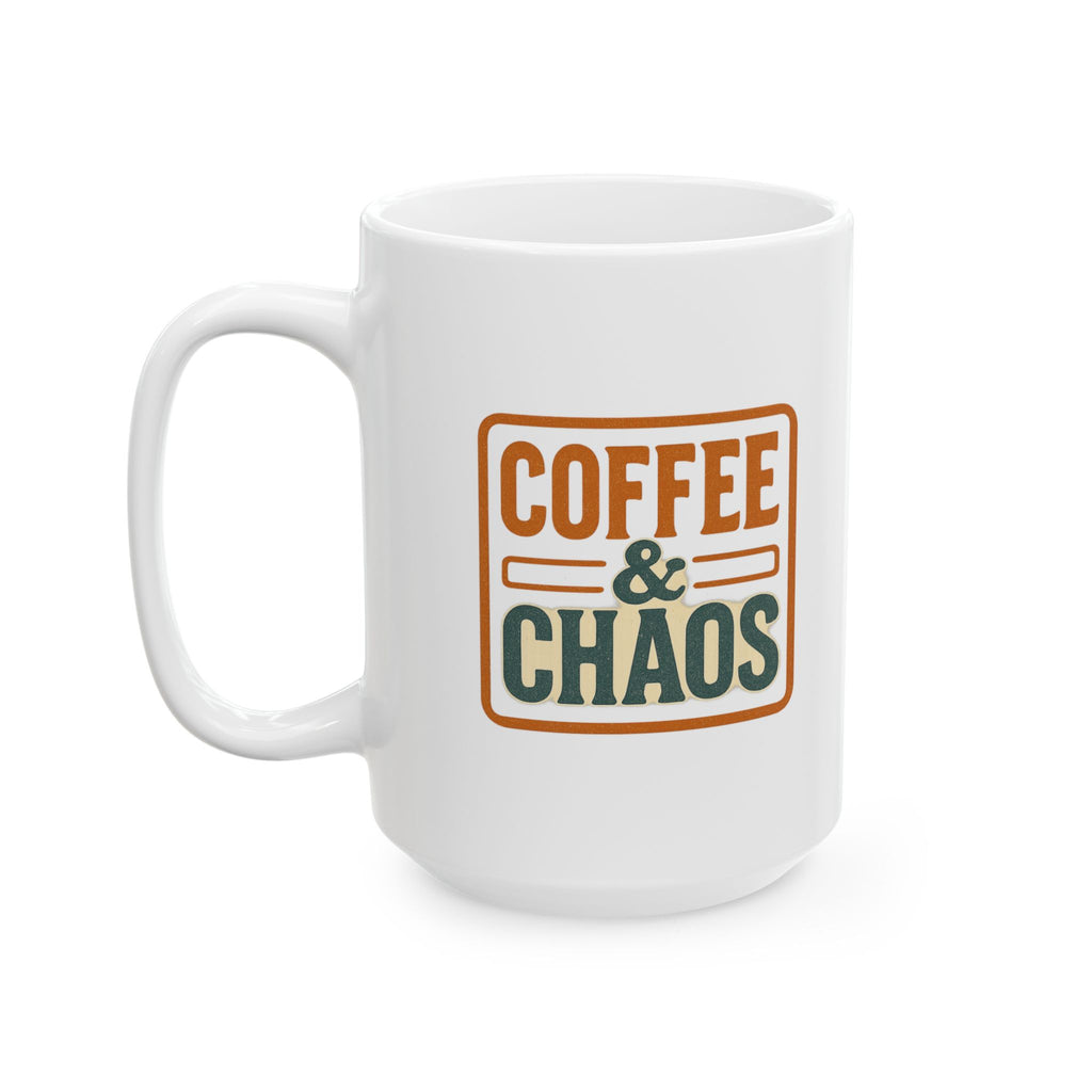 Coffee And Chaos Manager Unpaid Obviously Coffee Mug | Funny Humor Gift | Ceramic Mug