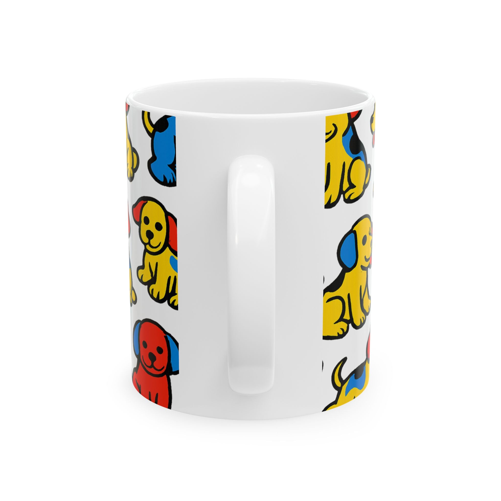 Bold Playful Puppies Full Wrap Coffee Mug | Dogs Gift | Ceramic Mug