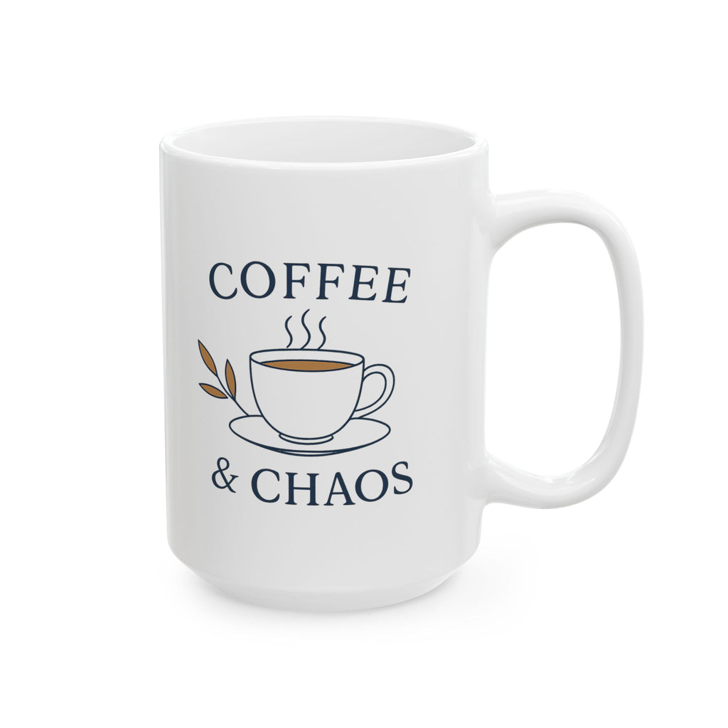 Coffee And Chaos That Is The Plan Coffee Mug | Funny Chaos Gift | Ceramic Mug