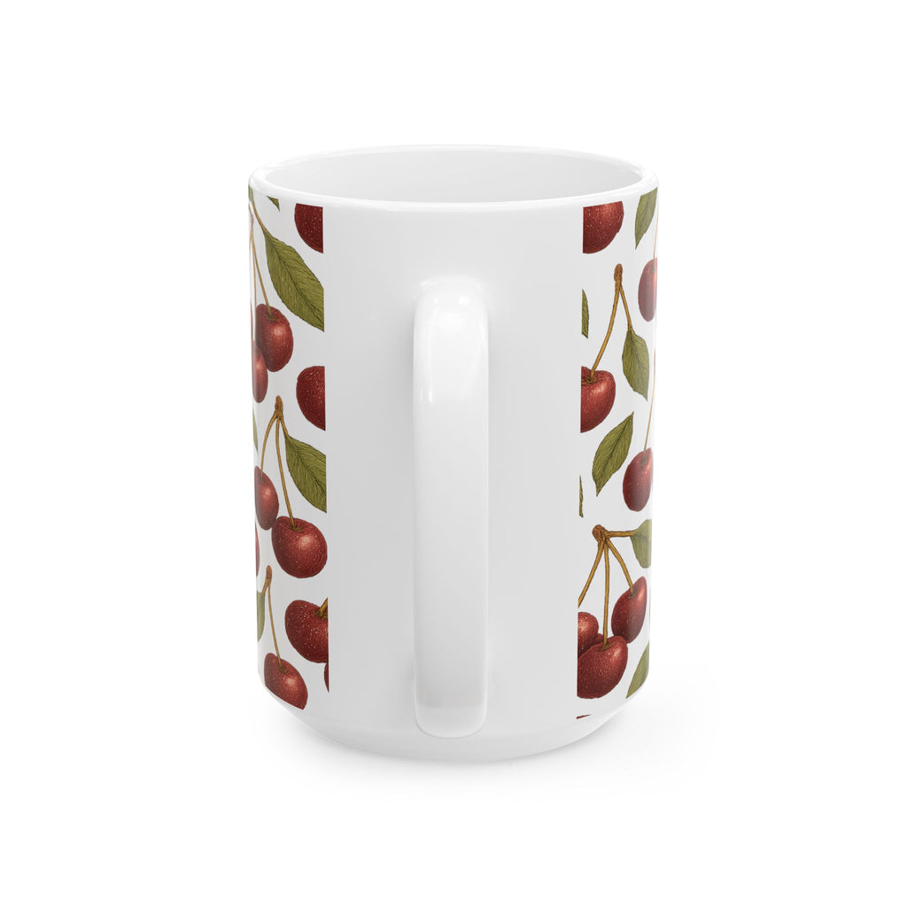 Botanical Cherries Full Wrap Coffee Mug | Fruit Gift | Ceramic Mug