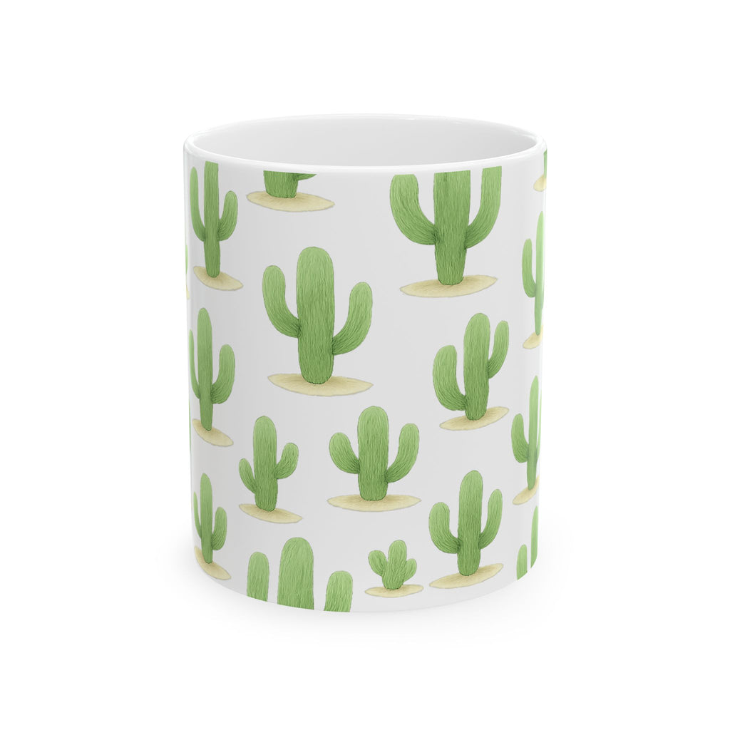 Watercolor Saguaro Cactus Desert Full Wrap Coffee Mug | Cactus Gift | Ceramic Mug