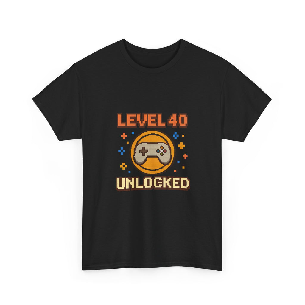 Level 40 Unlocked Birthday Gaming T-Shirt | Gamer Gift | Graphic Tee