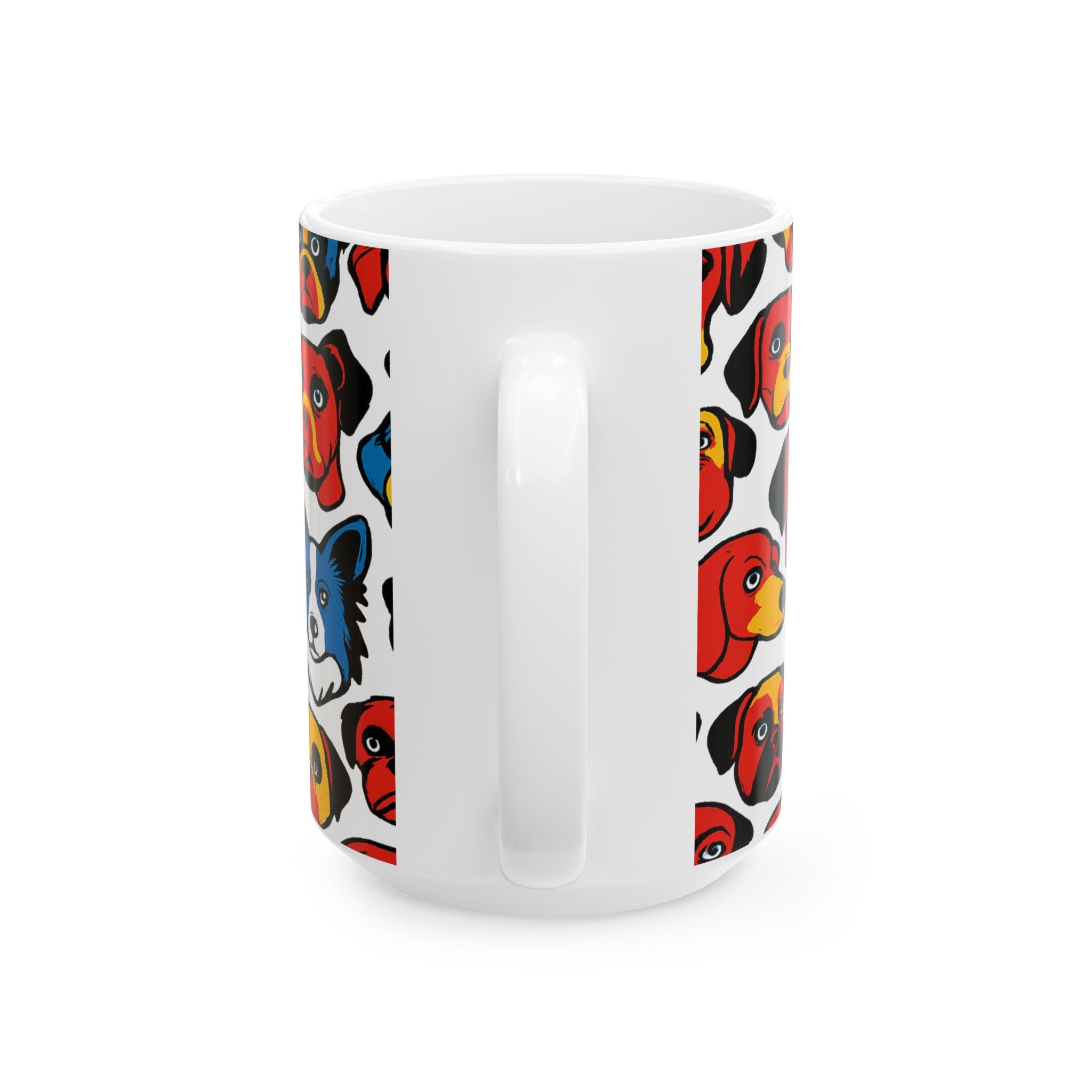 Bold Dog Faces Full Wrap Coffee Mug | Dogs Gift | Ceramic Mug