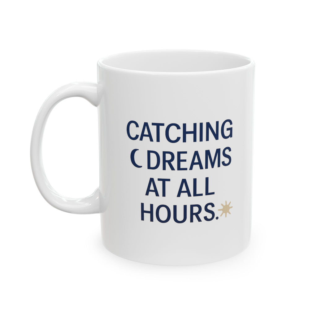 Nurse Midwife Catching Dreams At All Hours Coffee Mug | Cat Lover Gift | Ceramic Mug