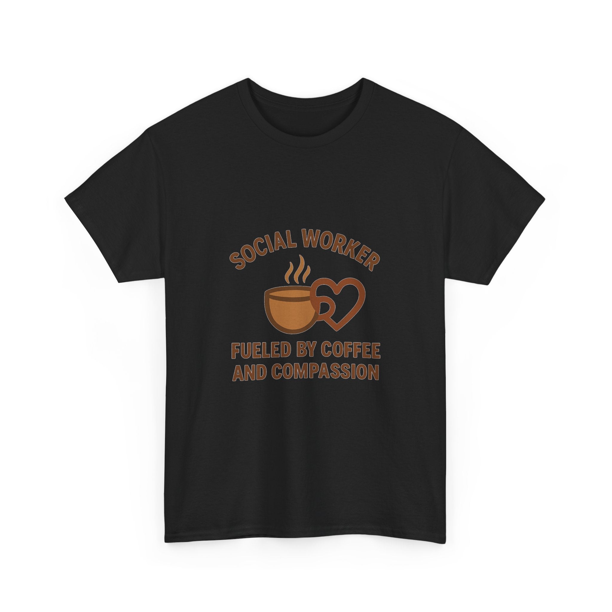 Social Worker Fueled By Coffee And Compassion T-Shirt | Coffee Lover Gift | Graphic Tee