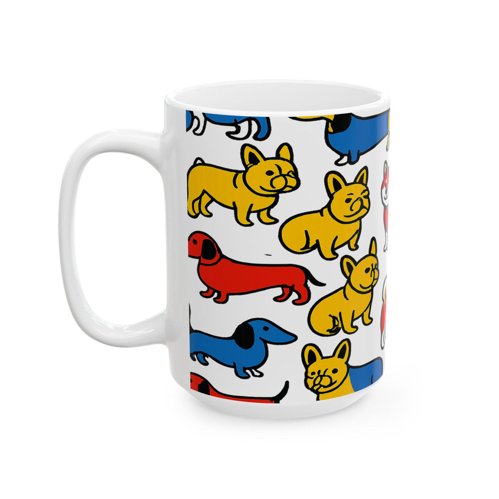 Bold Dogs In Sweaters Full Wrap Coffee Mug | Dogs Gift | Ceramic Mug