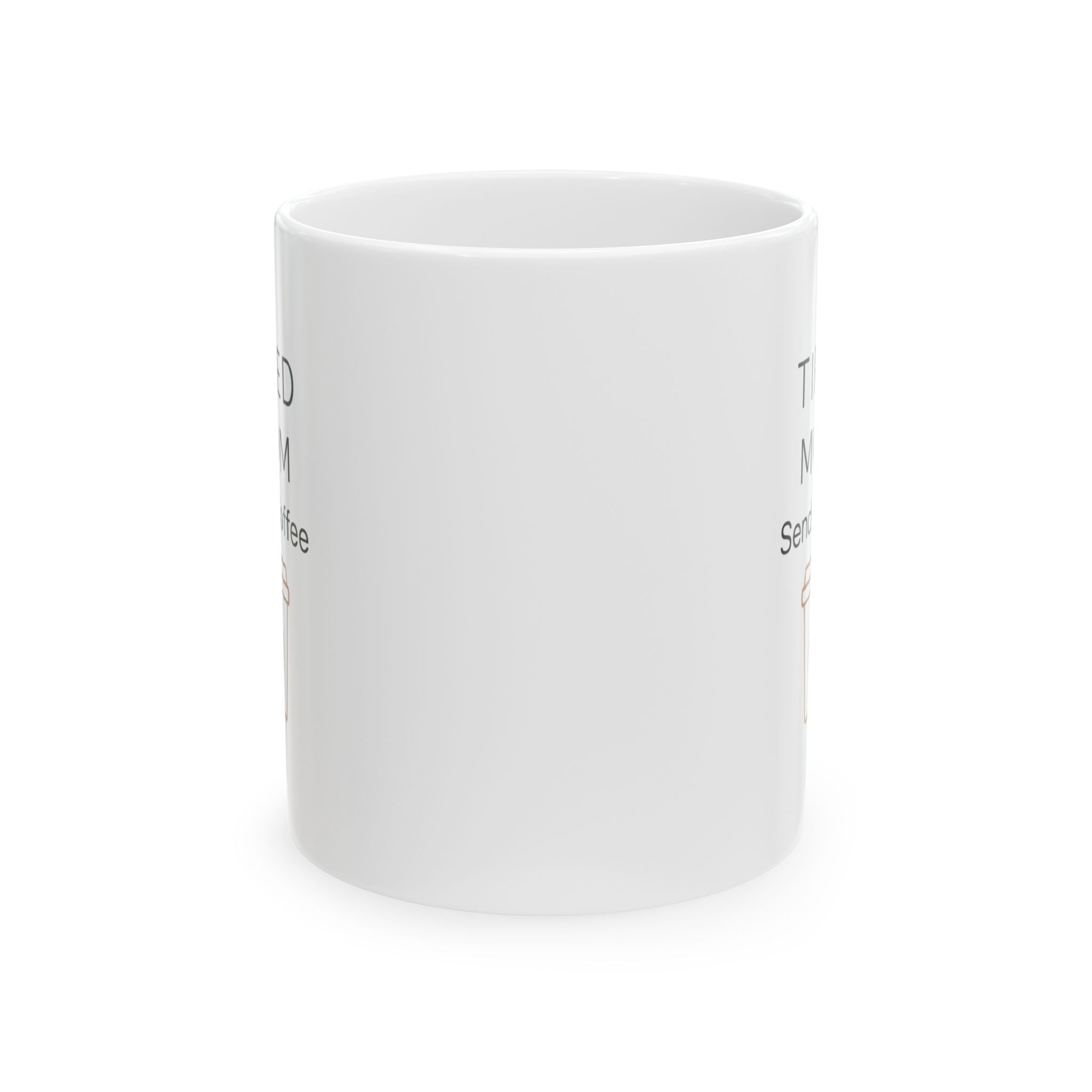 Exhausted Mom Running On Coffee And Love Coffee Mug | Funny Mom Gift | Ceramic Mug