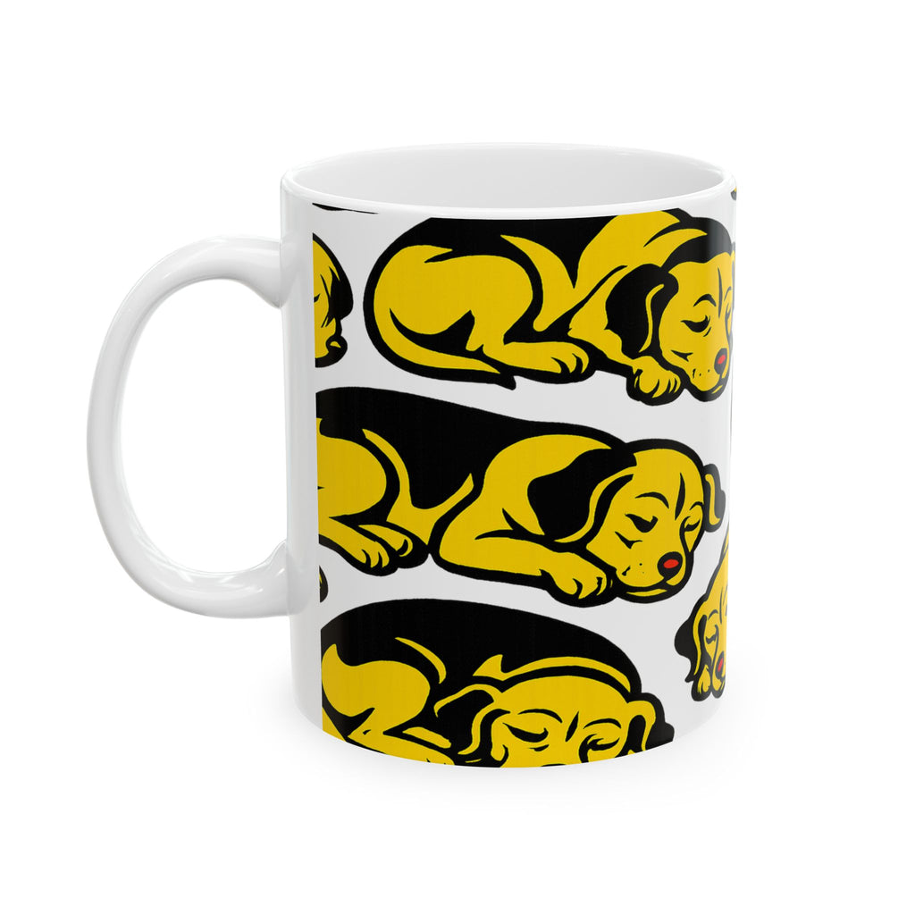 Bold Sleeping Dogs Full Wrap Coffee Mug | Dogs Gift | Ceramic Mug