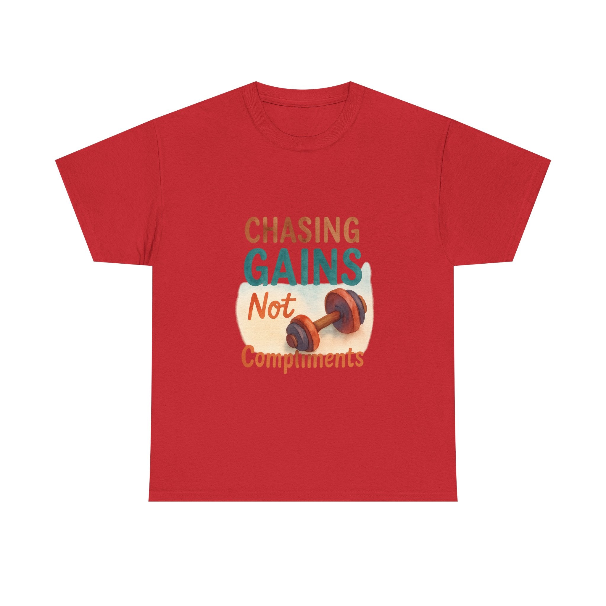 Chasing Gains Not Compliments T-Shirt | Gym Gains Gift | Graphic Tee