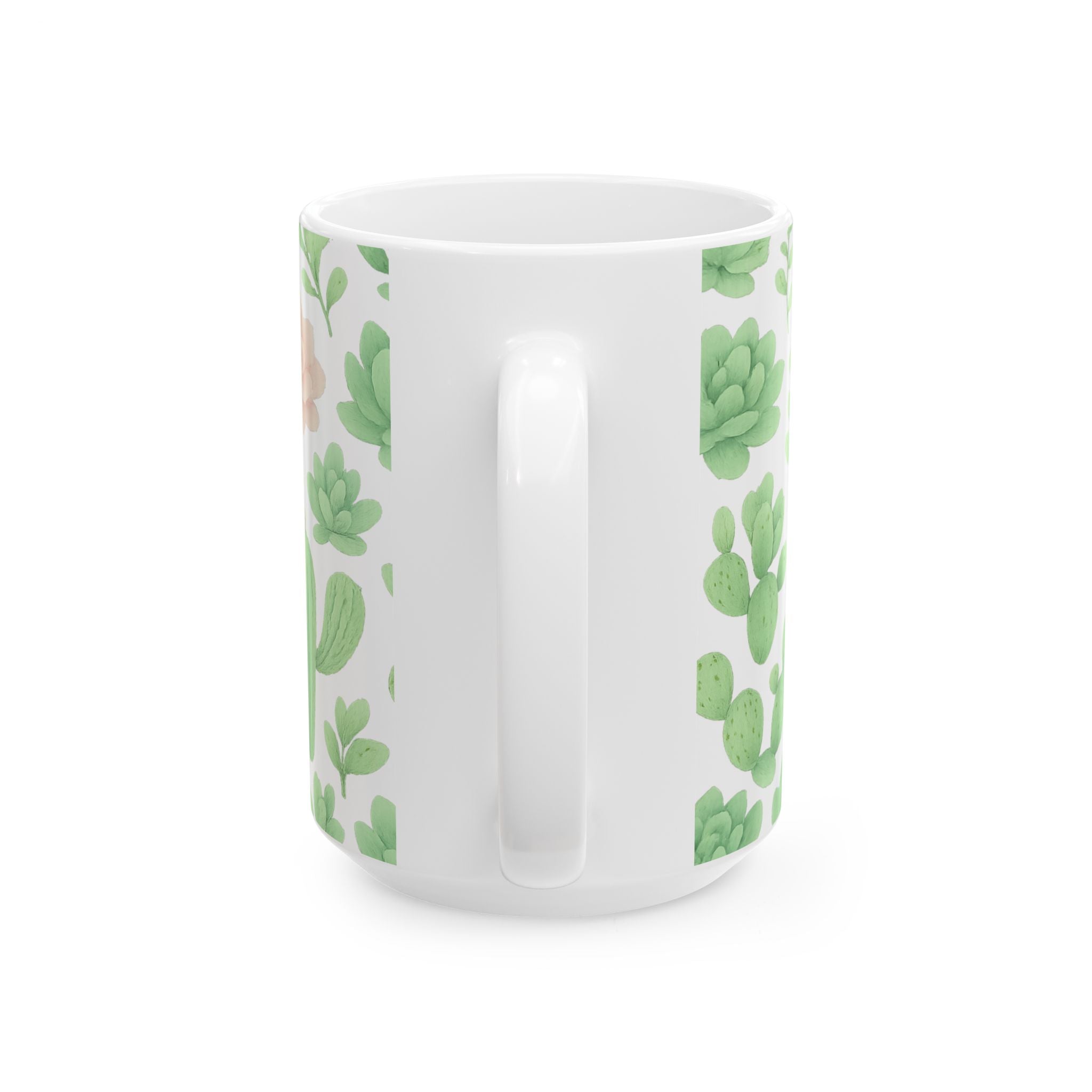 Watercolor Desert Garden Succulents Pattern Coffee Mug | Cactus Lover Gift | Ceramic Mug