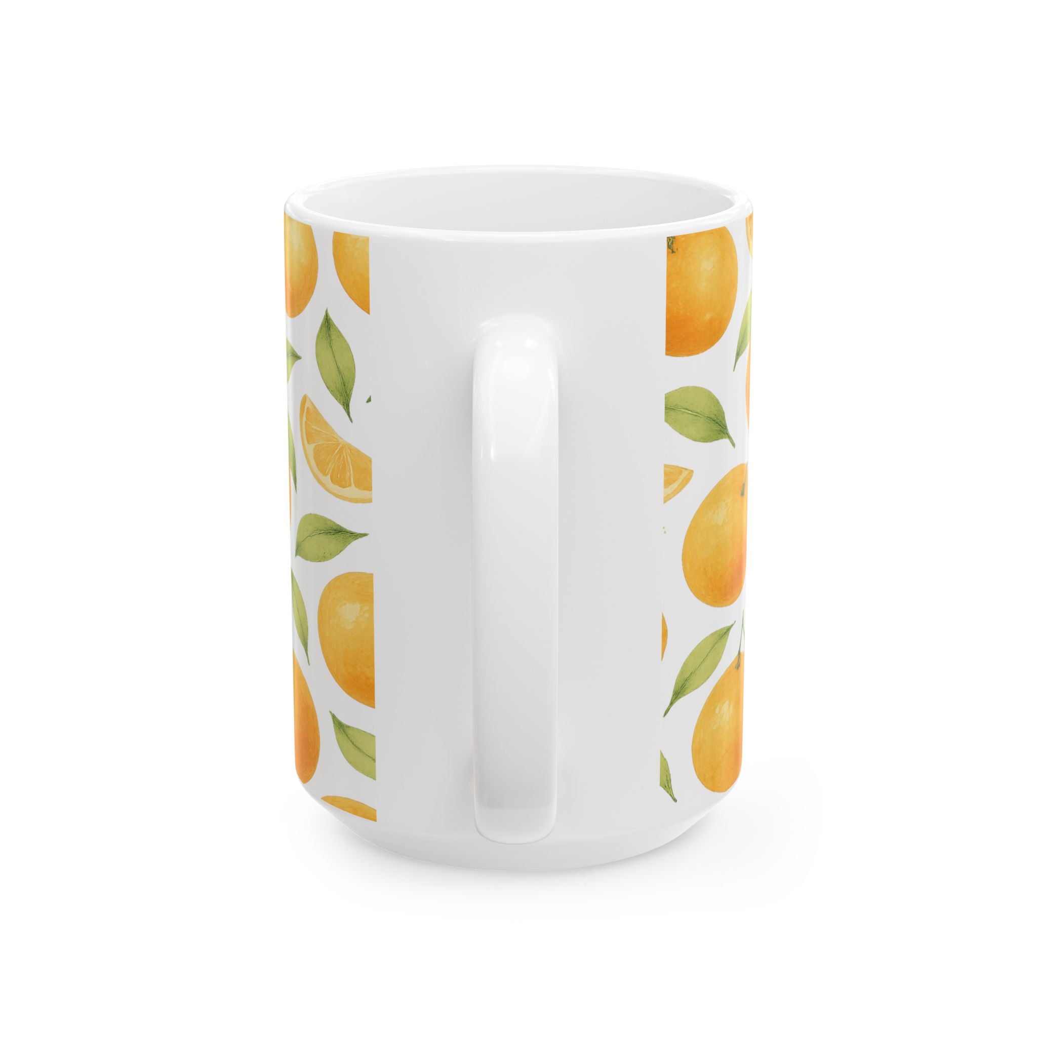 Watercolor Oranges Full Wrap Coffee Mug | Fruit Gift | Ceramic Mug