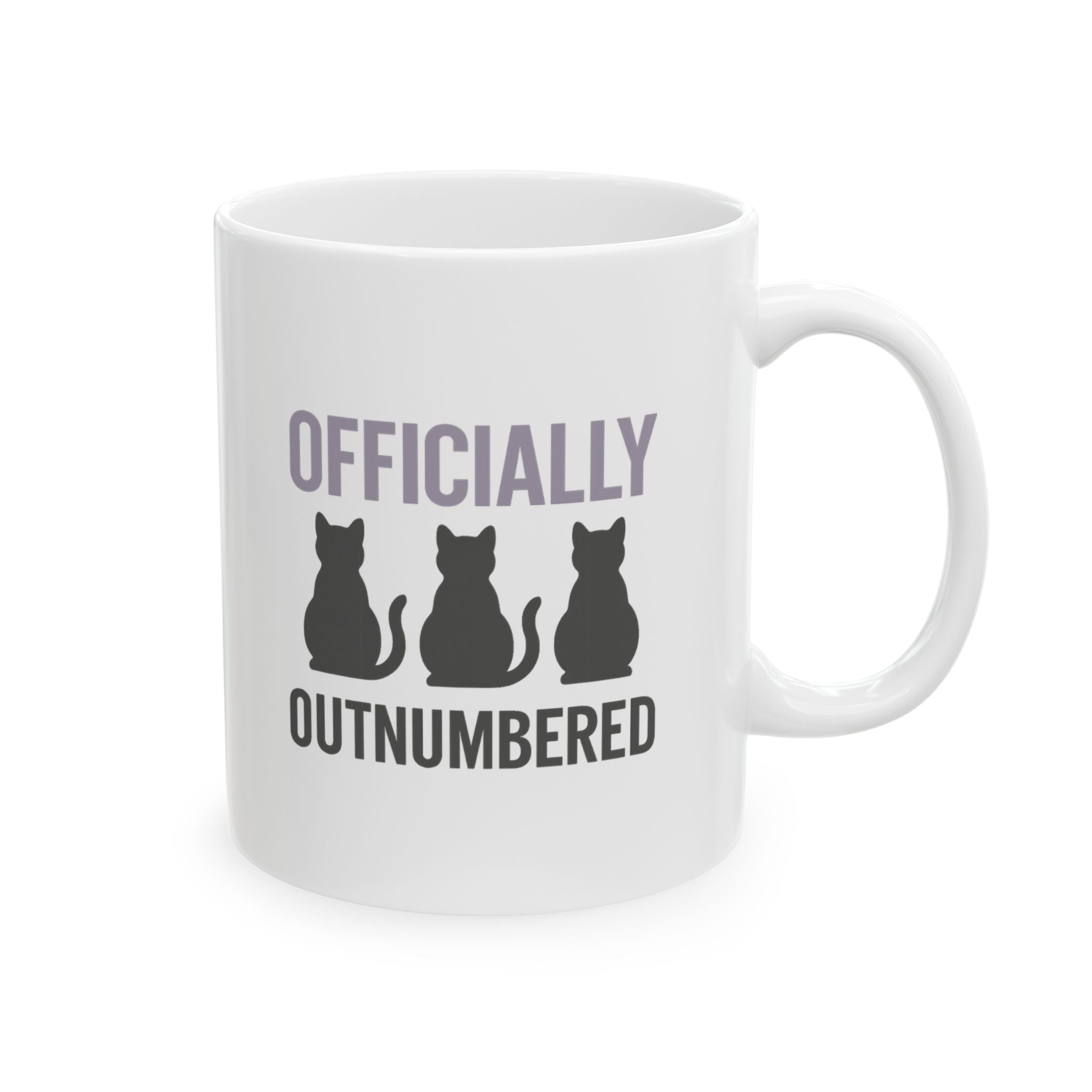 Cat Lady In Training Officially Outnumbered Coffee Mug | Cat Lover Gift | Ceramic Mug