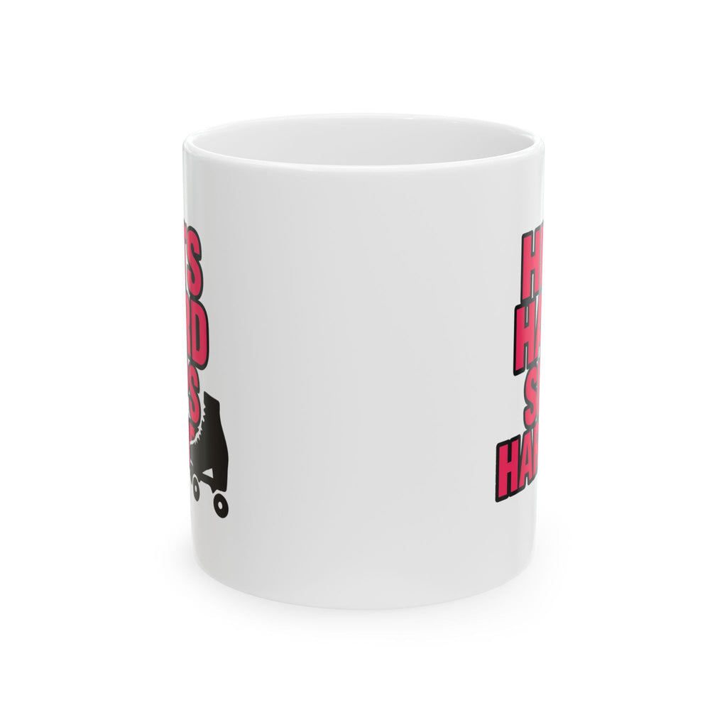 Roller Derby Queen Hits Hard Sips Harder Coffee Mug | Unique Gift | Ceramic Mug