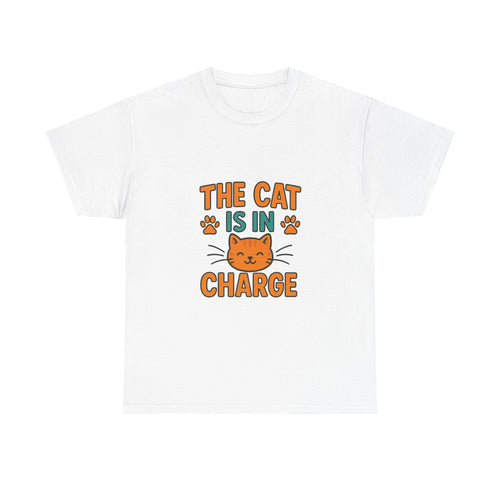 Boss Is The Cat T-Shirt | Funny Pet Humor | Graphic Tee